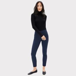 Everlane The Side-Zip Stretch Cotton Pant in Navy sz 6